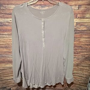 Loft Outlet Sheer Long Sleeve Blouse
